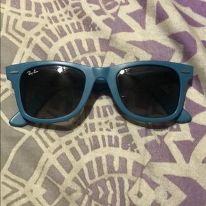 Matte Turquoise Blue Raybans
